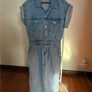 Blank NYC Light Blue Denim Jumpsuit
